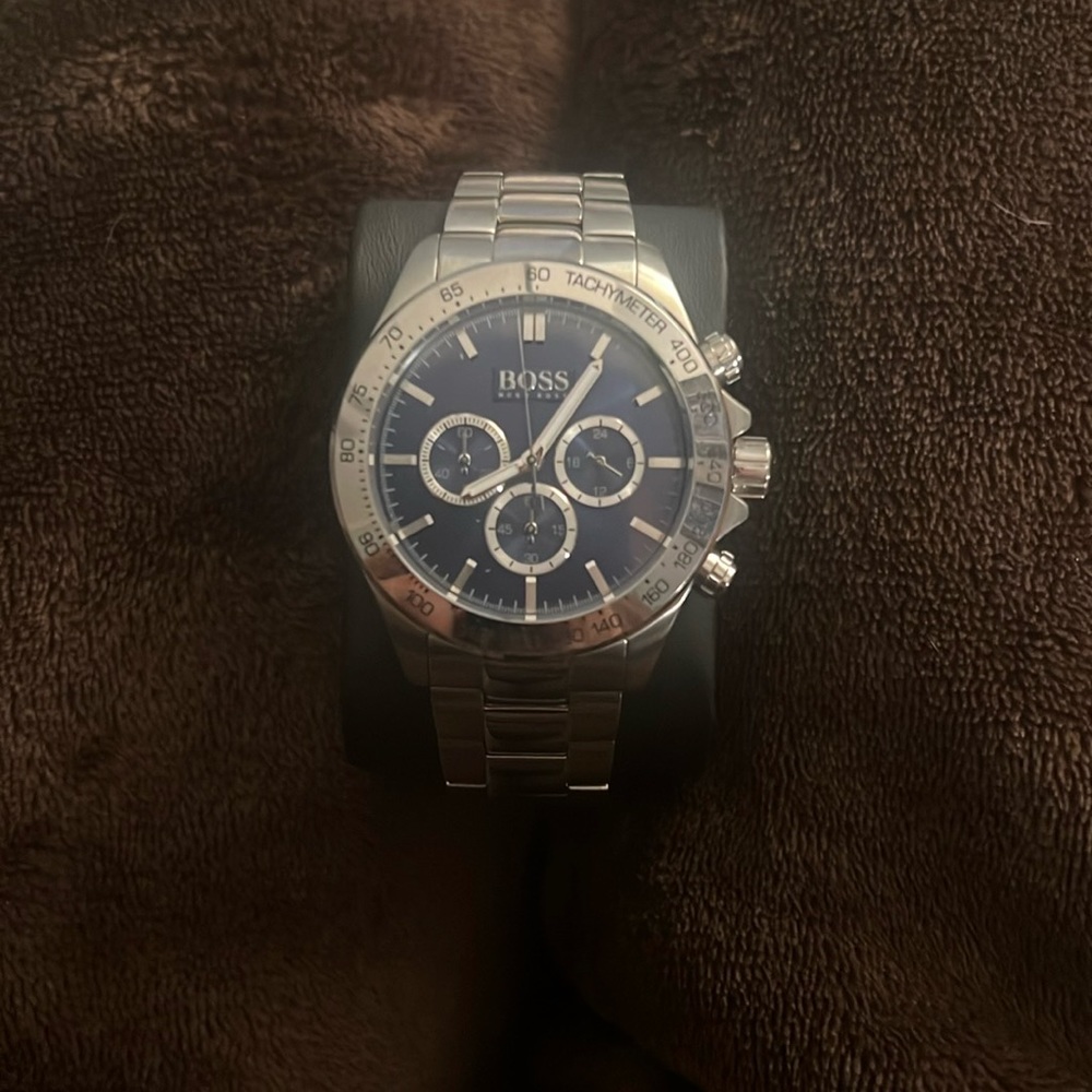 Men’s Hugo Boss watch. Stainless steel. Water resistant.